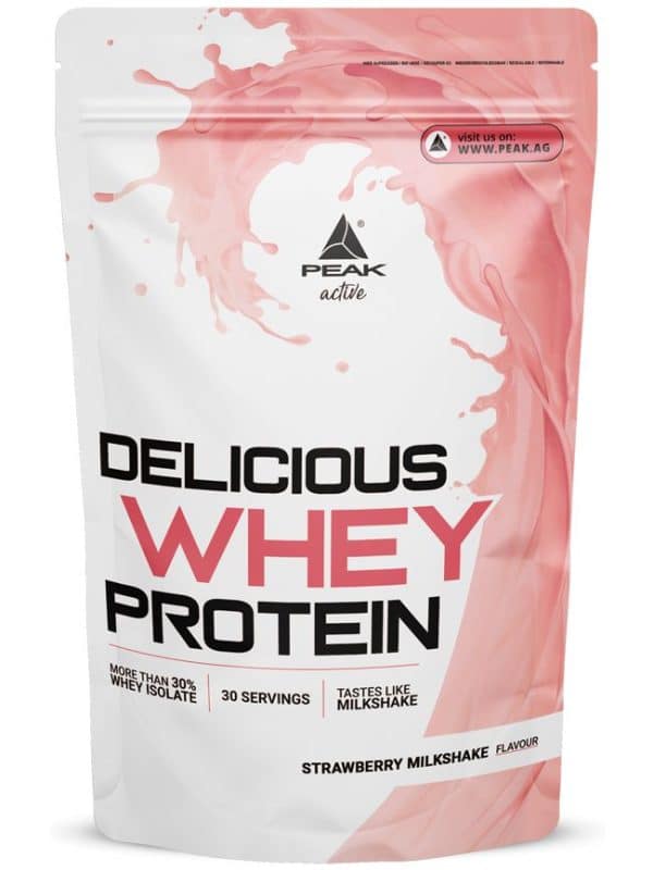 PEAK Delicious Whey Protein - Geschmack Strawberry Milkshake
