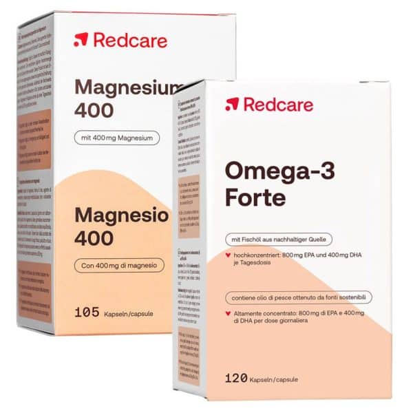 Redcare Omega-3 Forte Kapseln + Redcare Magnesium 400